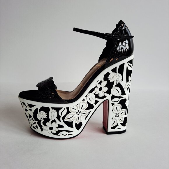 Christian Louboutin Shoes - Christian Louboutin Houghton May Black and White Platform Sandals Shoes Size 37
